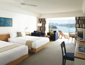 Family holiday packages - Coral sea view twin room at the Reef View Hotel on Hamilton Island